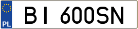 Trailer License Plate